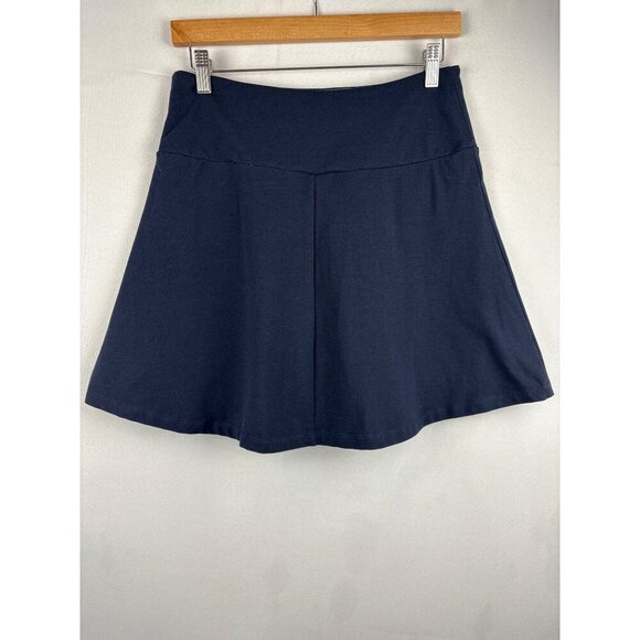 Women With Control By Renée Greenstein Womens A-Line Skirt S Navy Cotton Blend - Picture 4 of 4